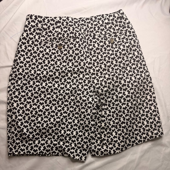 Kim Rogers Black and White Geometric Pencil Skirt - Picture 3 of 4